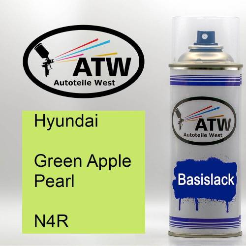 Hyundai, Green Apple Pearl, N4R: 400ml Sprühdose, von ATW Autoteile West.